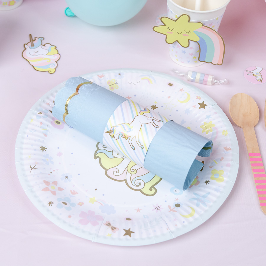 6 piatti Unicorno - Riciclabili per il compleanno del tuo bambino - Annikids