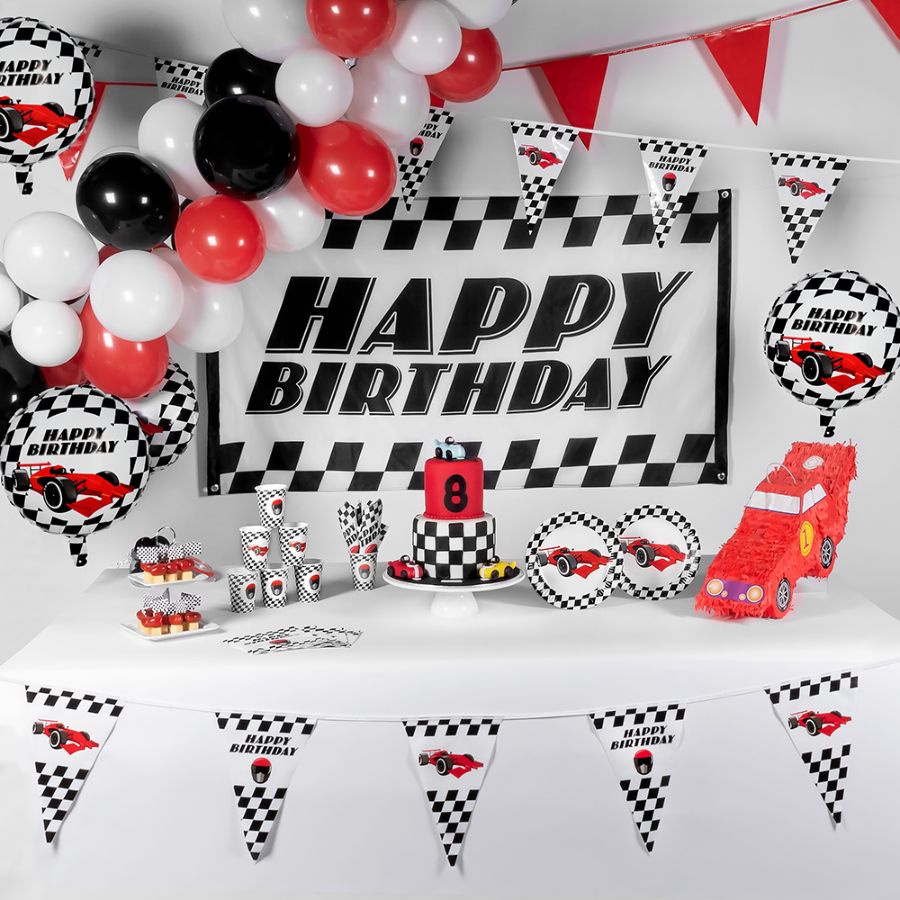 Bandiera Speed Racing (90 x 150 cm) per il compleanno del tuo