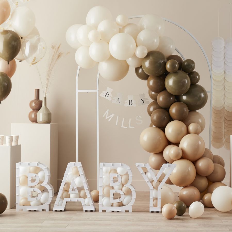 Kit Arco di 70 Palloncini - Sfumature Nude e marrone - Annikids