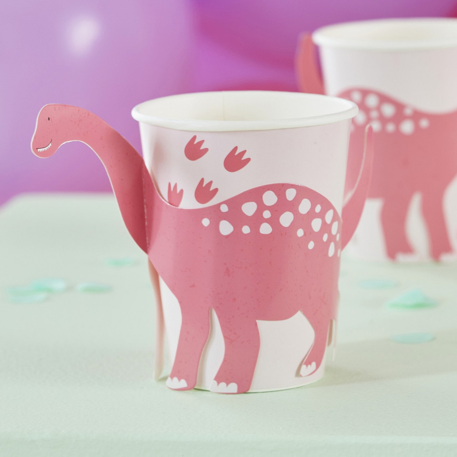 8 Bicchieri Rosa per il compleanno del tuo bambino - Annikids