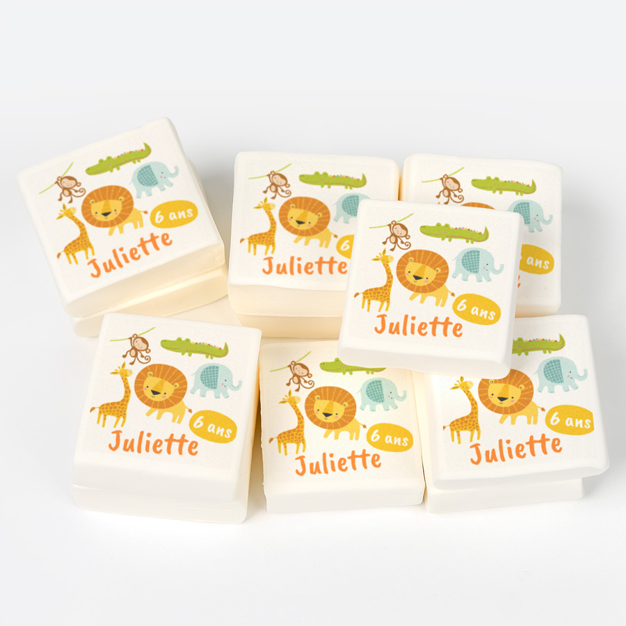 12 marshmallow personalizzati - Safari per il compleanno del tuo bambino -  Annikids