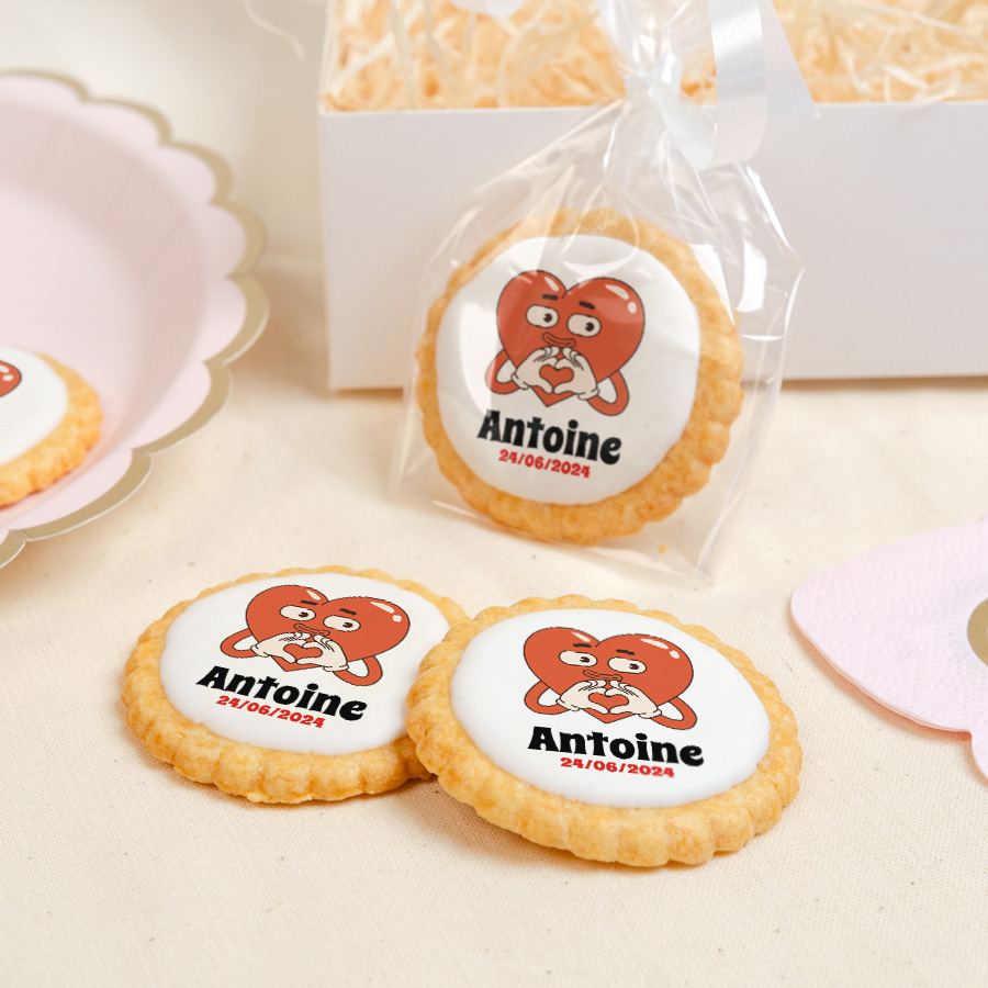 Biscotto personalizzato - Il mio cuore per il compleanno del tuo bambino -  Annikids