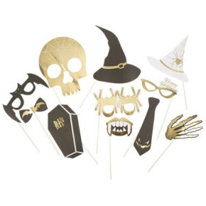 Kit Photobooth Pure Halloween Bianco/Nero/Oro