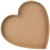 Vassoio in cartone Kraft a forma di cuore - 40 cm - Cibo