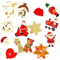 Set 24 Mini Regali Decorativi (3, 5 cm)  +  Sacchetto di cotone - Calendario dell Avvento in legno. n1