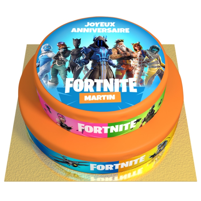 Torta Fortnite Personalizzabile - 2 piani 