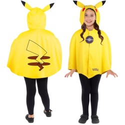 Costume Pokemon Pikachu Mantello Taglia 3-7 anni. n1