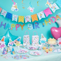 Ghirlanda Lettere Buon Compleanno Peppa Pig Party. n2