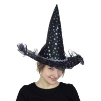 Cappello da strega di lusso con stelle iridescenti - Bambino