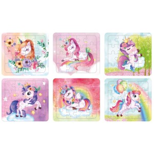 1 Puzzle Unicorno - 16 Pezzi 12,5 x 12 cm