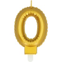 Candela Oro Numero 0 (8 cm) - Effetto Palloncino