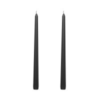 Set di 2 candele Flambeau nere