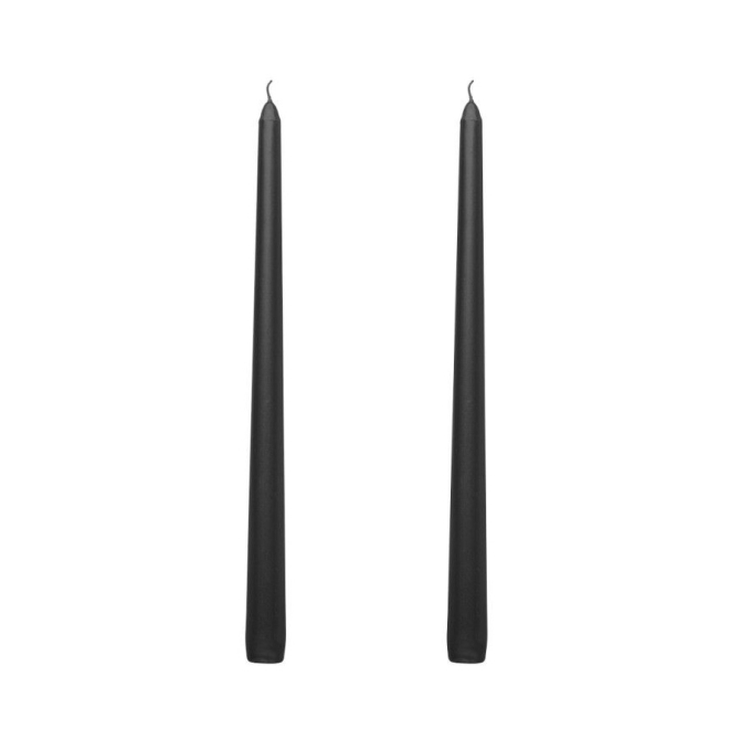 Set di 2 candele Flambeau nere 