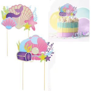 Set di 2 toppers per torta - Sirena