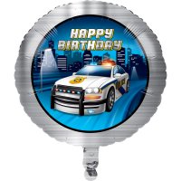 Palloncino piatto Happy Birthday Pattuglia di Polizia