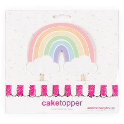 Topper per torta - Arcobaleno pastello. n1