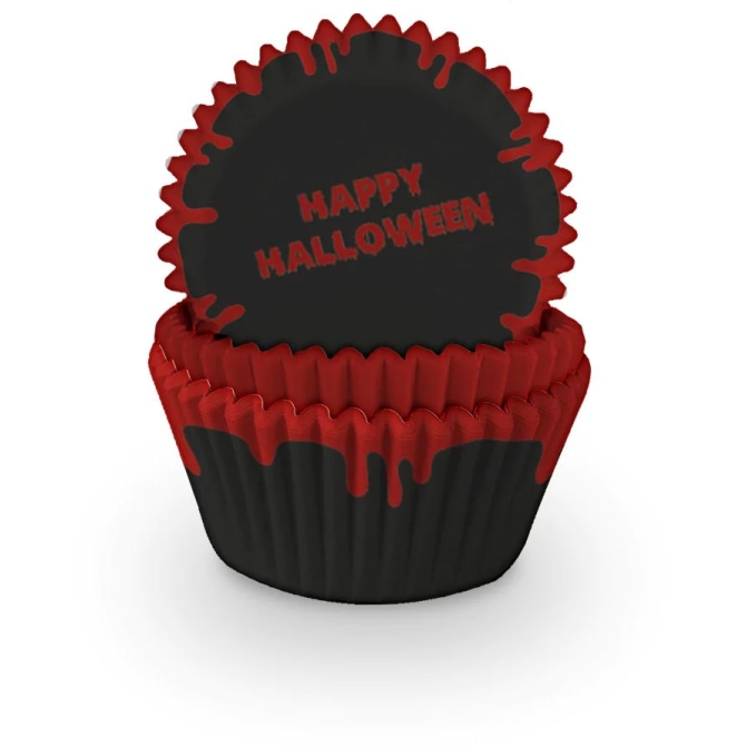 75 pirottini per cupcake di Halloween - BOO 