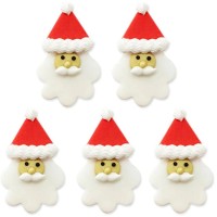 5 Decorazioni per la testa di Babbo Natale (4,5 cm) - Zucchero