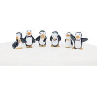 6 plettri di pinguino in plastica