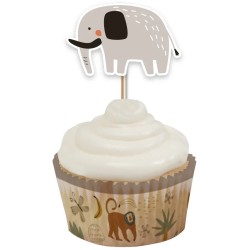 12 topper per cupcake - Safari. n1