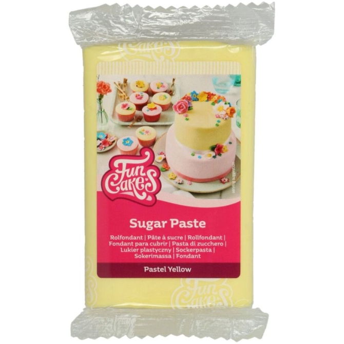 FunCakes Pasta di zucchero gialla pastello - 250g 