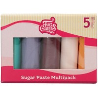 FunCakes Palette Multipack di Pasta di Zucchero Boho Chic - 5x100g
