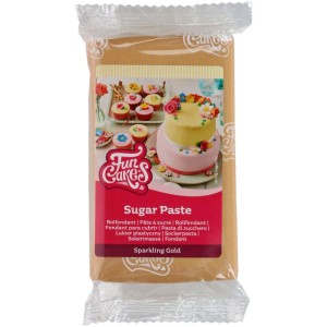 FunCakes Pasta di Zucchero Oro Scintillante - 250 g