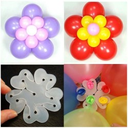 10 Supporti per Palloncini - Forma di Fiore. n1