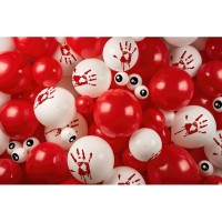 Kit 50 Palloncini Halloween Occhi Insanguinati