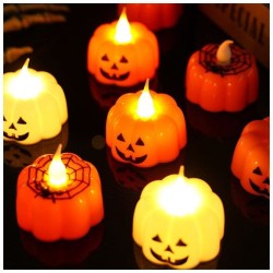 2 Candele LED Zucca - 3, 5 cm. n1