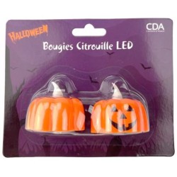 2 Candele LED Zucca - 3, 5 cm. n2