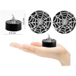 2 candele LED Spider Web - 3, 5 cm. n1