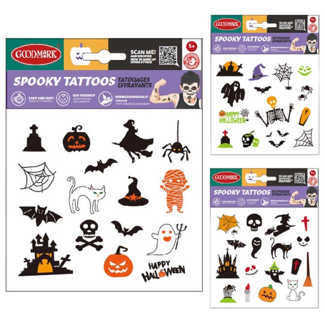 Assortimento di tatuaggi di Halloween 