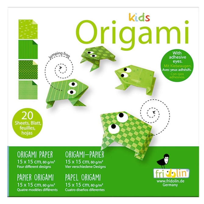 Rana origami per bambini 