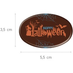 2 Piatti ovali Halloween (5, 5 cm) - Cioccolato. n1