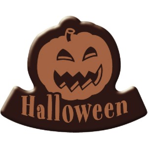 3 Piatti Zucca di Halloween (4,8 cm) - Cioccolato