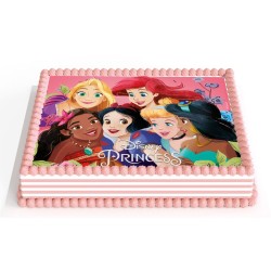 Piatto rettangolare Disney Princess - commestibile. n1