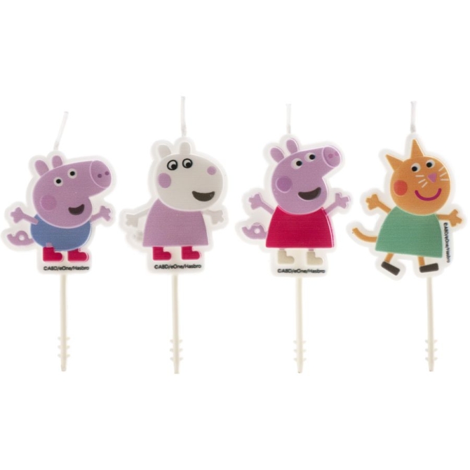 4 candeline di compleanno 2D Peppa Pig 