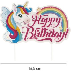 Topper per torta di carta - Unicorno. n1