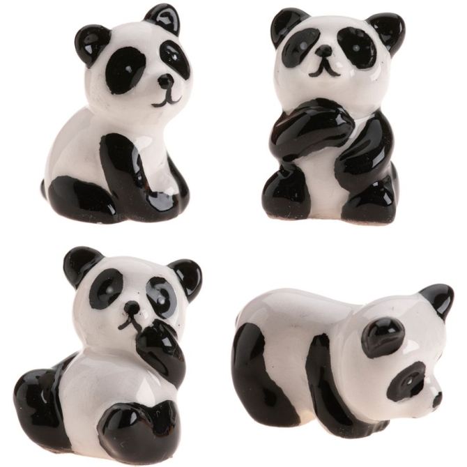 1 Fagiolo per Torta Re Panda (3-3, 5 cm) - Ceramica 