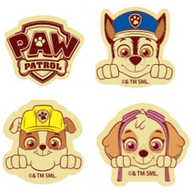 4 personaggi Paw Patrol (2, 7-3, 1 cm) - Cioccolato bianco 