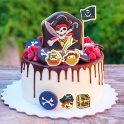 6 figurine di pirati (3-4 cm) - Cioccolato bianco. n2