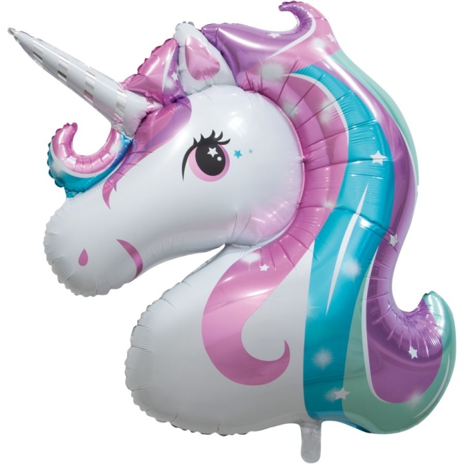 Palloncino Gigante Unicorno Rosa - 115 cm 