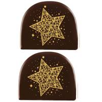 2 Estremit Tronchetto Albero Oro (7,7 cm) - Cioccolato