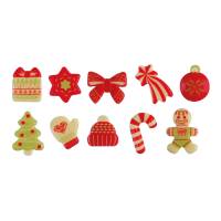 10 Piccole Forme Natale (3,4 cm) - Cioccolato Bianco