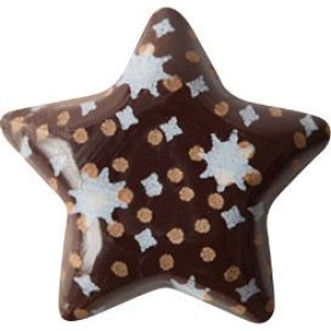 4 Piccole Stelle Scintillanti 2D (2,2 cm) - Cioccolato