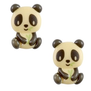 2 Panda (2,7 x 3,8 cm) - Cioccolato bianco