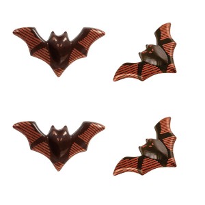 4 Pipistrelli 5,5 cm - Cioccolato Fondente