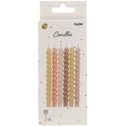 12 candele Twister pastello - 10 cm. n1