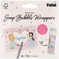 6 adesivi con bolle di sapone - Bella principessa. n3